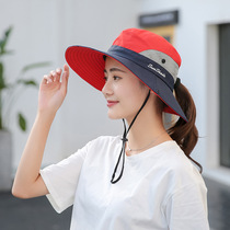 Sunscreen hat Female outdoor Benny hat mountaineering hiking fishing sun hat Folding sun hat Korean sun hat