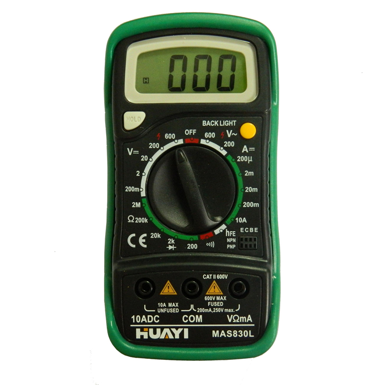 Digital multimeter MAS830L AC/DC voltage DC current neutral English foreign trade packaging without logo