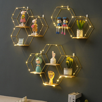 Free hole wall decoration Living room TV background wall decoration Home sofa wall storage pendant decorative frame