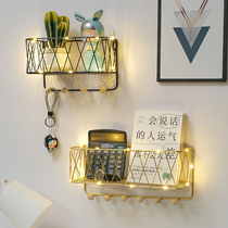 Punch-free entry door key adhesive hook storage living room entrance umbrella bag rack clothing hat hook decoration