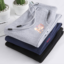 Lingnabell girls trousers autumn and winter sweater sweaters and autumn Korean tide children thicken cotton feet pair trousers