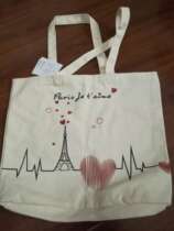   ELLE womens bag Limited edition Paris series womens bag casual bag carrying bag Canvas bag Environmental protection bag