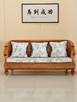 Rattan sofa Triple 3 teng yi rattan really rattan furniture long teng yi zi rattan rattan san ren wei wicker sofa