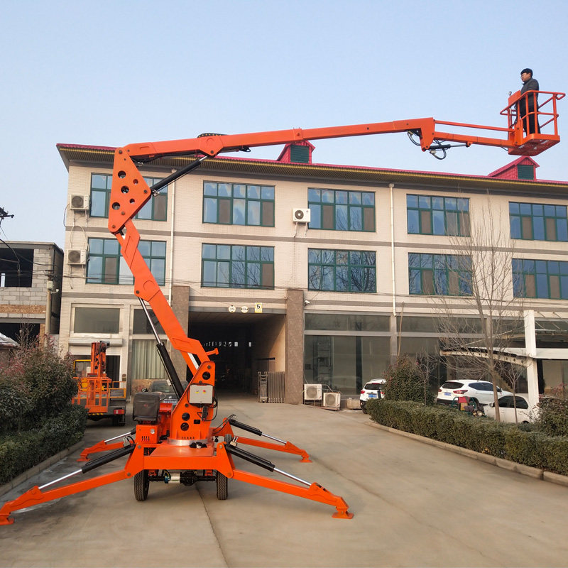 10 12 14 m curved arm lift 16 18 20 m folding arm telescopic arm moving lifting platform