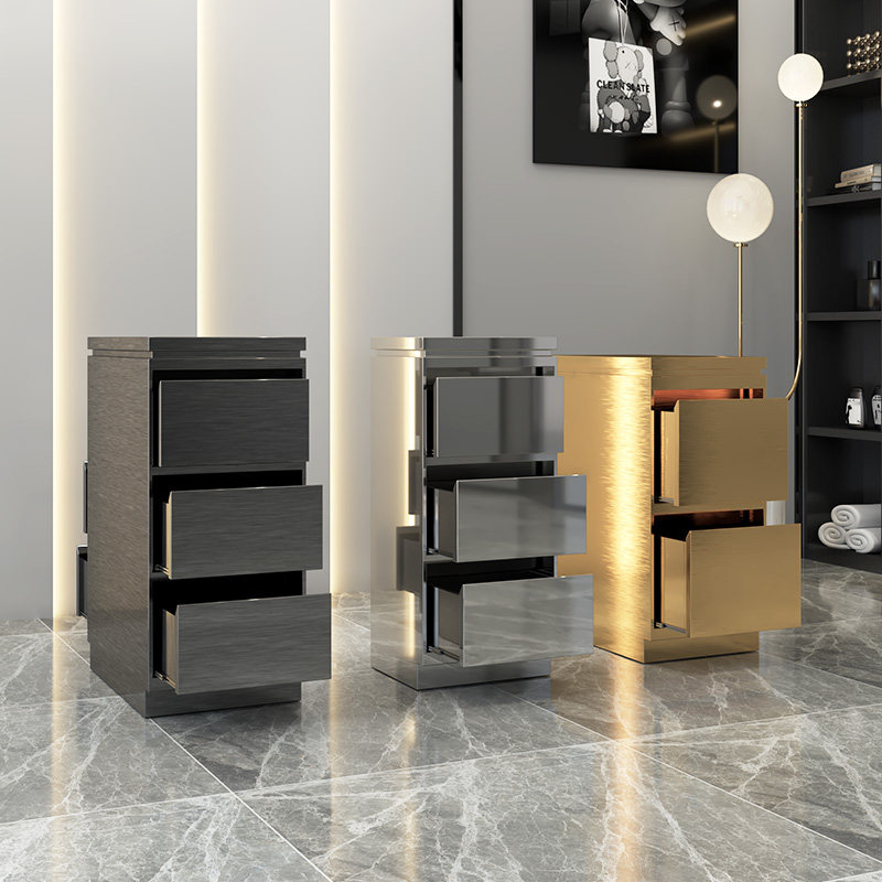New stainless steel tool cabinet high-grade hair salon tool cabinet beauty salon floor drawer cabinet locker