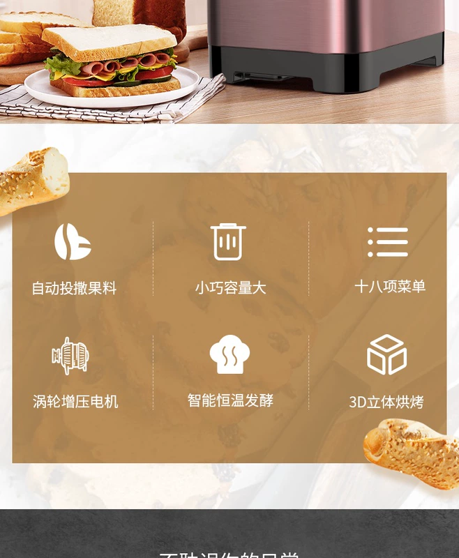 Máy bánh mì Dongling tự động toàn bộ bánh mì lúa mì đa chức năng máy trộn bột ăn sáng nhỏ đích thực - Máy bánh mì