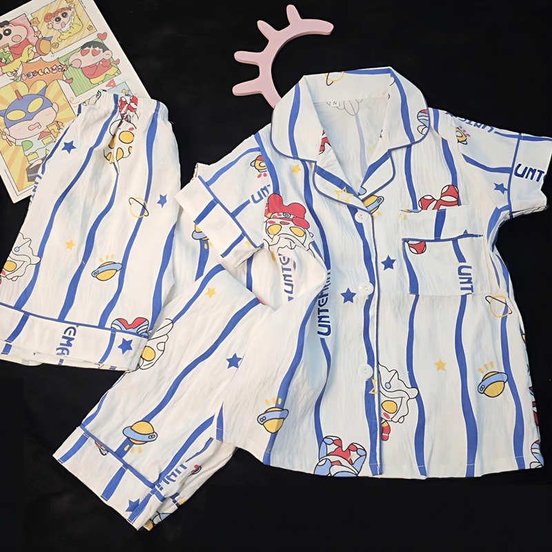 Boys Pajamas 2025 Summer Short-Sleeved Cloud Cotton Pants Dinosaur Girls Kidsren Air-Conditioned Three-Piece Home Clothes Set Boys Pajamas 2025 Summer Short-Sleeved Cloud Cotton Pants Dinosaur Girls Kidsren Air-Conditioned Three-Piece Home Clothes Set