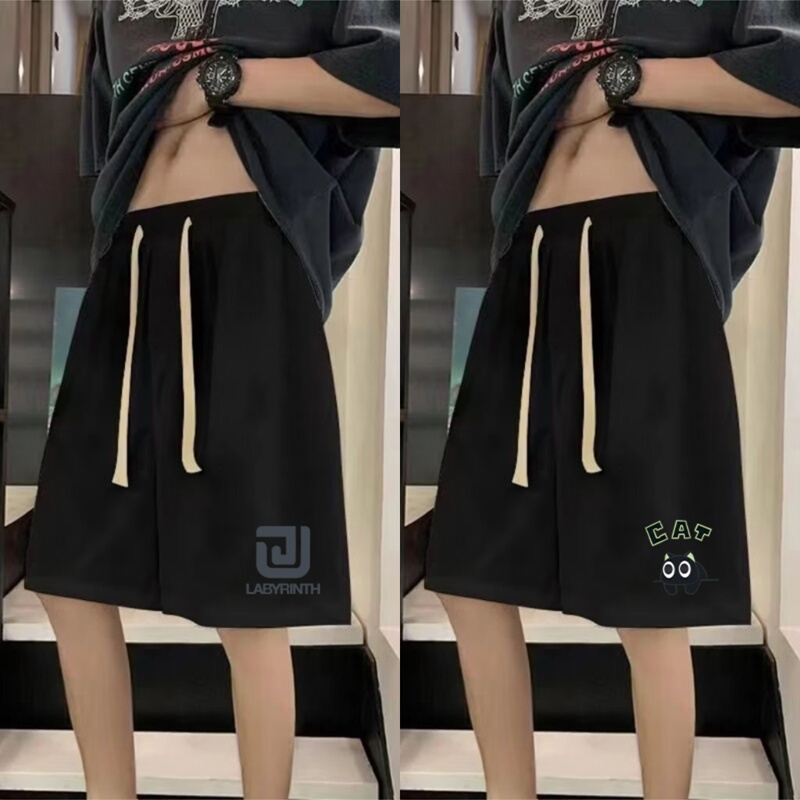 Plus-Size Pure Cotton Shorts for Men, 2025 Summer Trendy Brand, Large Size for Big Guys, Loose Fit, Sports Casual Pants