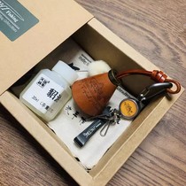 (JKCHI) streams horse mouth sequoia bells Bell Ladle Real Cow Leather Handmade Micro Dumbbells Bag Road Subrack Rod