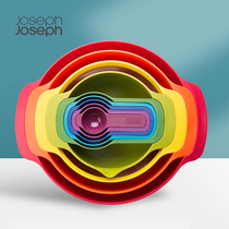 UK Joseph Joseph Rainbow basin 9-piece baking bowl measuring spoon Kitchen multi-purpose washing basin drain basket