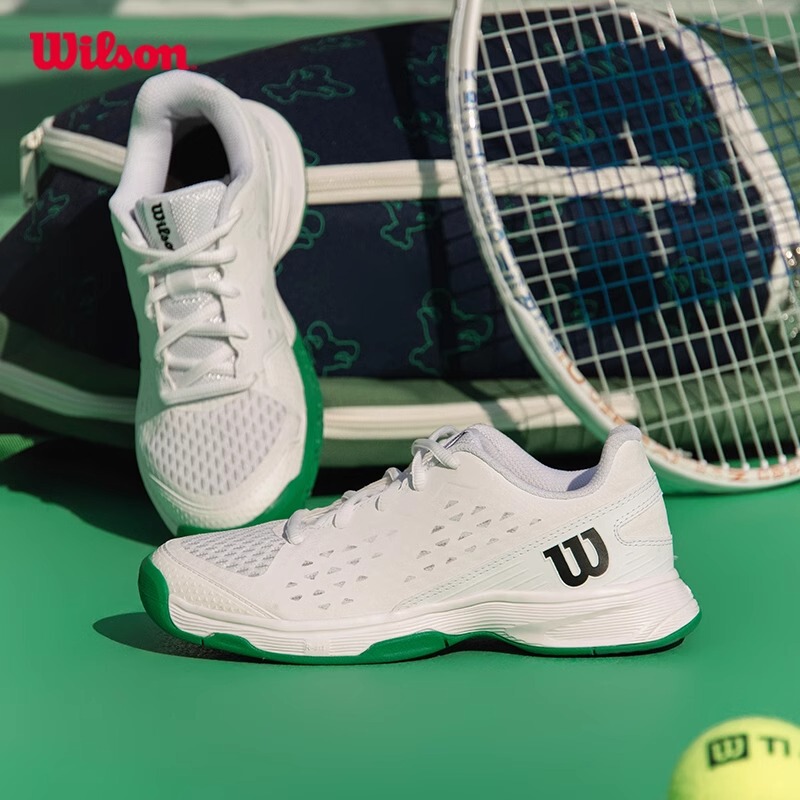 Wilson Wilson Tennis Shoes Kidsren's 26-Year New Model Youth Rush Pro Wear-Resistant Sports Shoes for Boys and Girls