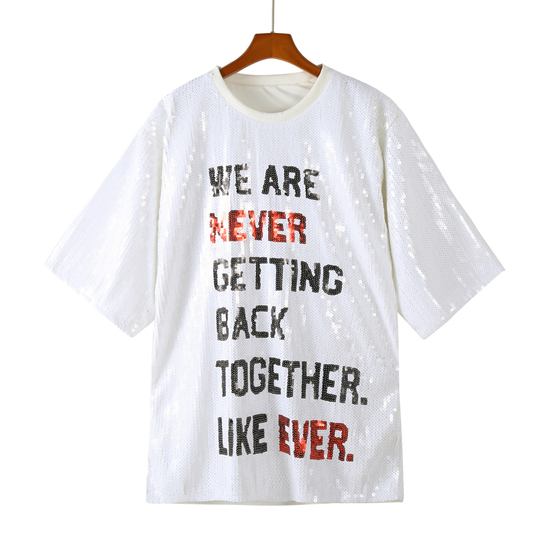 Taylor Swift Concert 22Mv Same Style Short-Sleeve T-Shirt for Women, Taylor Swift Sequin Top, Trendy