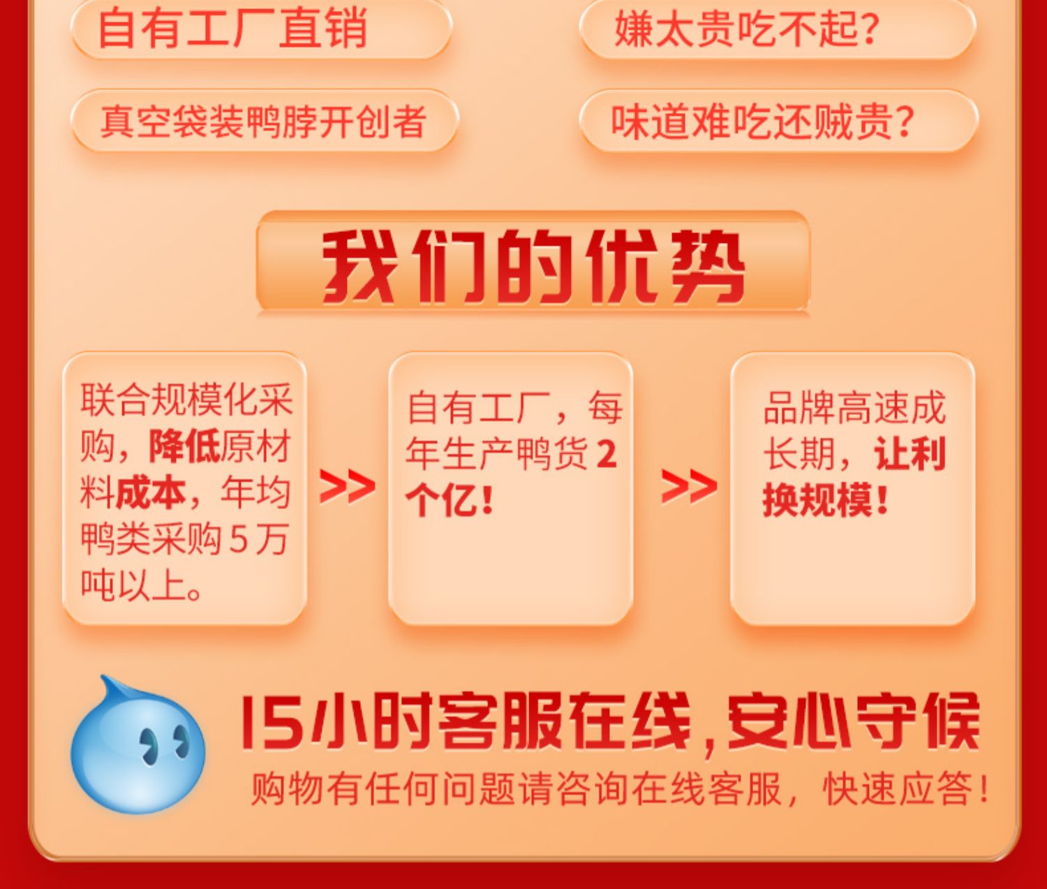 【拍两件】精武甜辣鸭舌共120gX2盒