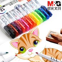 Chenguang small whiteboard pen 25602 painting crow practicing writing water-based black color thin-headed erasable whiteboard pen erasable childrens painting brush Mini easy-to-wipe marker pen thin single-headed blackboard pen