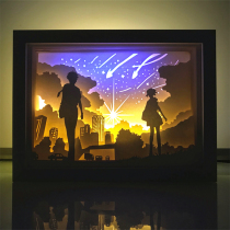 Light Shadow Paper Engraving Light Your Name Monarchs Name Creative Decorative Night Light Solid Paper Lettering Light Box Handmade DIY Material