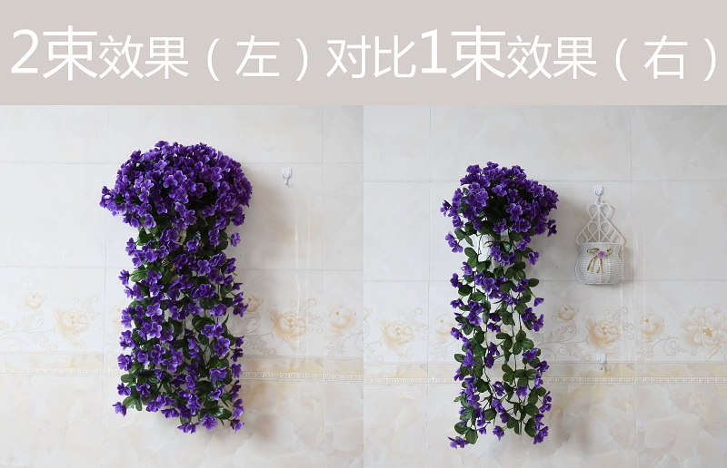 Mô phỏng hoa Violet Hoa Wisteria Hoa hồng treo tường Hoa lan nhựa lụa Hoa mây Hàng rào trang trí hoa - Hoa nhân tạo / Cây / Trái cây