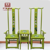 New Chinese bench antique official hat chair high back chair Zen chair master chair living room simple leisure chair solid wood furniture