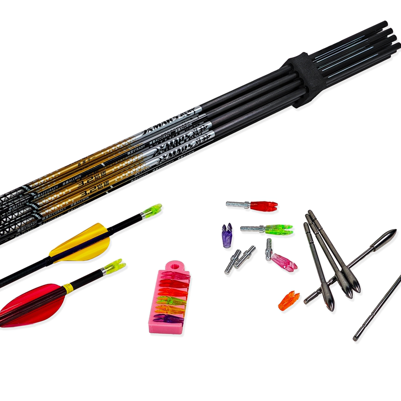 Golden Leaf War God Series Gold Label 3.2 Inner Diameter Carbon-Aluminum Arrow for Competitive Recurve Compound Bow Target Shooting Golden Leaf War God Series Gold Label 3.2 Inner Diameter Carbon-Aluminum Arrow for Competitive Recurve Compound Bow Target Shooting