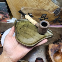 High-end hand-made gold nanmu ebony awakening tray portable solid wood pipe rack operating tray bucket grain running wet tray