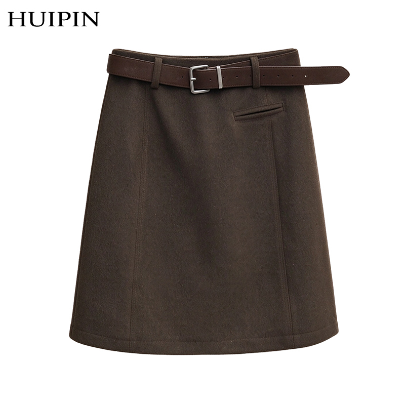 Retro Commuter Style A-Line Skirt for Women 2026 Autumn and Winter New Style Elegant and Age-Reducing Slit Hip-Hugging Mid-Skirt 607D Retro Commuter Style A-Line Skirt for Women 2026 Autumn and Winter New Style Elegant and Age-Reducing Slit Hip-Hugging Mid-Skirt 607D