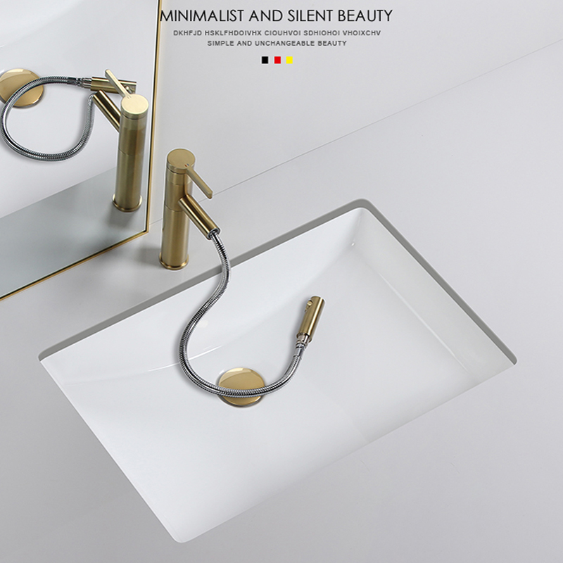 Square bench embedded ceramic wash basin sink sink luxury 24 inches 16 inches 300 ultra narrow