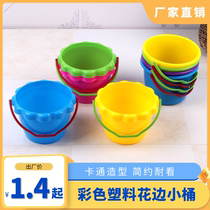 Factory direct sale childrens fishing toy keg beach bucket bucket portable keg plastic bucket art bucket