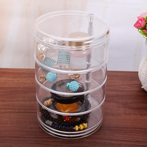 360 degree rotating jewelry storage box Childrens hair card head rope small object finishing box Hand string Buddha beads watch box