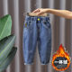 Boys' pants spring and autumn jeans children's autumn trendy trousers casual pants baby plus velvet new winter clothes