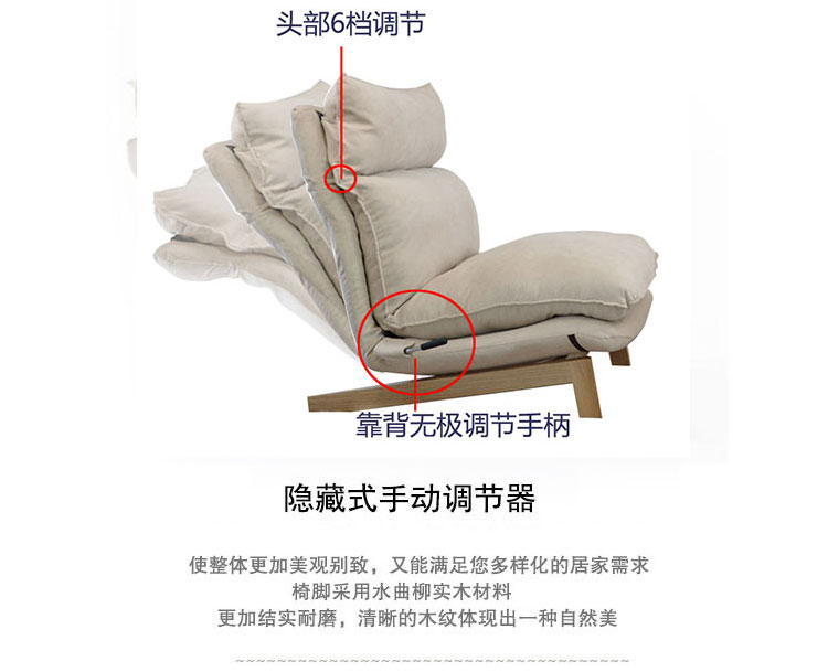 Nhật Bản có thể sống được Muji cao trở lại beanbag Bắc Âu đơn phòng ngủ phòng khách phòng chờ ban công chaise - Ghế sô pha ghế sofa văn phòng