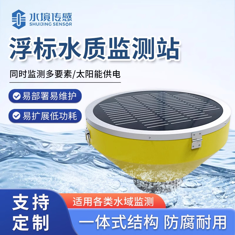浮标水质监测站水产养殖溶解氧传感器ph电导率分析仪污水检测系统