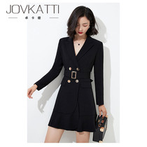 High-end formal professional dress female Korean version of the temperament waist goddess fan civil service overalls workplace work trend