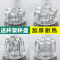  Glass Household water cup Living room with handle Heat-resistant tea cup set Beer cup Transparent drinking cup Milk cup