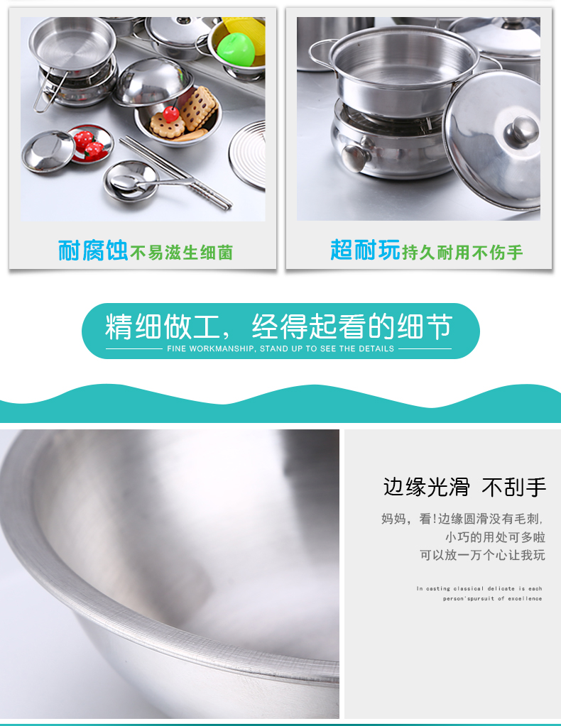Trẻ em Nhà Mô Phỏng Nhà Bếp Thực Sự Nấu Thép Không Gỉ Nấu Ăn Nấu Ăn Đồ Dùng Nhà Bếp Mini Thực Phẩm Nhật Bản Chơi Toy Set chơi đồ chơi