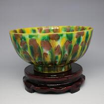 Daiming Hong cures the tiger's glaze Luo Han bowl antique antique full handmade high-simulation porcelain bowl collection home pendulum