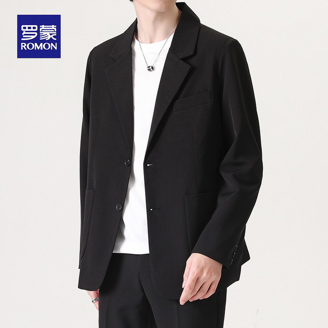 Luo Meng spring and summer high-end drape casual suit men's loose dk uniform style Korean handsome jacket trendy small suit jacket