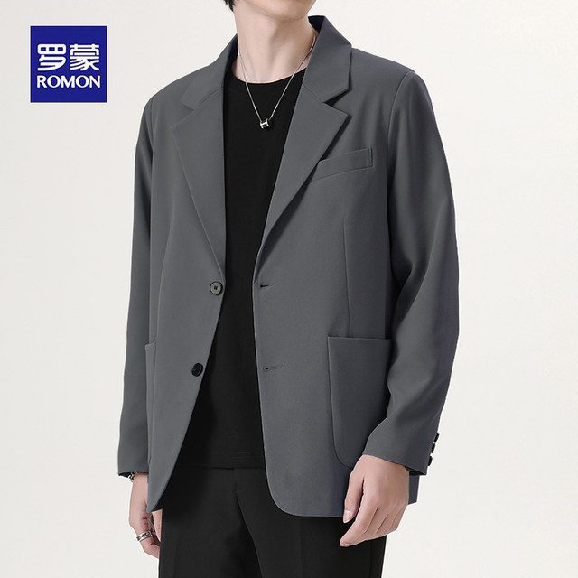 Luo Meng spring and summer high-end drape casual suit men's loose dk uniform style Korean handsome jacket trendy small suit jacket