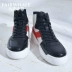 Giày nam Mark Huafei mùa xuân giày cao thường nam phiên bản Hàn Quốc của xu hướng giày hip hop giày da cao - Giay cao giay cao nam Giay cao