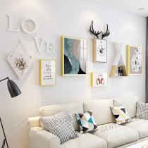 Nordic living room decoration painting modern simple combination hanging painting sofa background wall painting light luxury painting restaurant wall painting