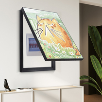 Modern cartoon meter box decorative painting Nordic style restaurant electric gate switch mural light luxury entrance distribution box hanging painting