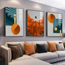 Modern simple bedroom bedside hanging painting Nordic living room decoration painting sofa background wall painting light luxury mural triptych