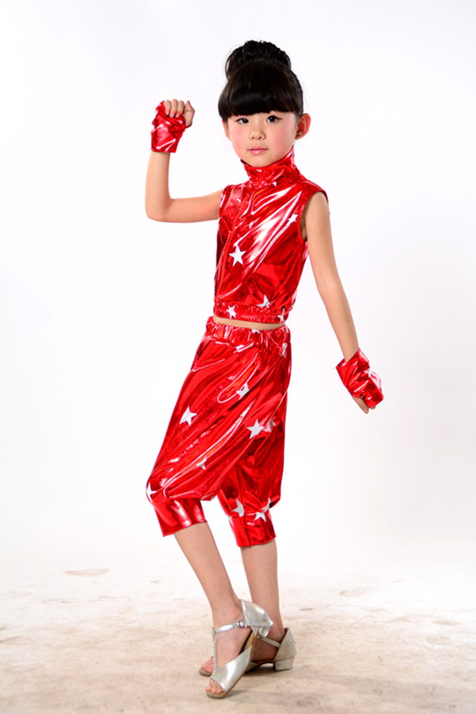 Ngày thiếu nhi Trang phục khiêu vũ Jazz Trường mẫu giáo Nam và nữ Khiêu vũ đường phố Trẻ em Trang phục biểu diễn múa hiện đại Hip-Hop trang phuc bieu dien