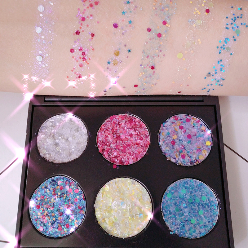 Keo-miễn phí Elf Sequins Trang Điểm Mắt Glitter Bright Powder Eyeshadow Mermaid Quy Mô Mặt Gel Cream Giai Đoạn Trẻ Trang Điểm bảng mắt colourpop sweet talk