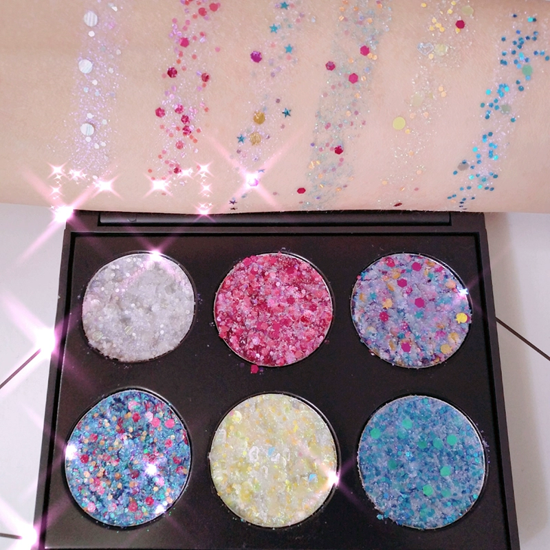 Keo-miễn phí Elf Sequins Trang Điểm Mắt Glitter Bright Powder Eyeshadow Mermaid Quy Mô Mặt Gel Cream Giai Đoạn Trẻ Trang Điểm