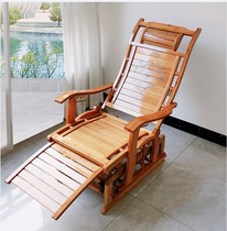 Bamboo rocking chair recliner adult folding chair lunch break home balcony leisure getaway chair old bamboo chair old-fashioned