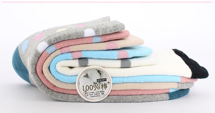 Vớ cotton Langsha nữ mùa thu và mùa đông mẫu cotton nữ vớ mùa đông dày ấm vớ dày ống dày vớ vớ cotton tất nữ Hàn Quốc bền đẹp