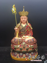  King Jizo Bodhisattva wood carving Buddha statue decoration Home worship Buddha hall decoration Buddha statue Saha three saints manufacturer