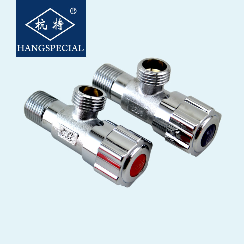 Hang Triangle valve full copper red punching hot and cold valve thickened hot and cold plus filament opening universal 232