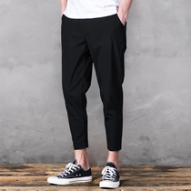Nine-point pants Mens Harem pants summer thin casual loose pants mens Korean version of the trend small feet 8 eight-point nine-point pants