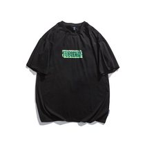 Short Sleeve Summer Men 2021 New Loose Youth Tide Print Top Casual Joker Korean Half Sleeve