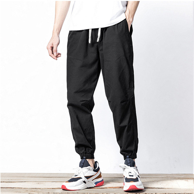 Bouquet Pants Men 90% trouser Han version trendy loose Harun pants casual bunches legs Autumn winter plus suede thickened sports pants